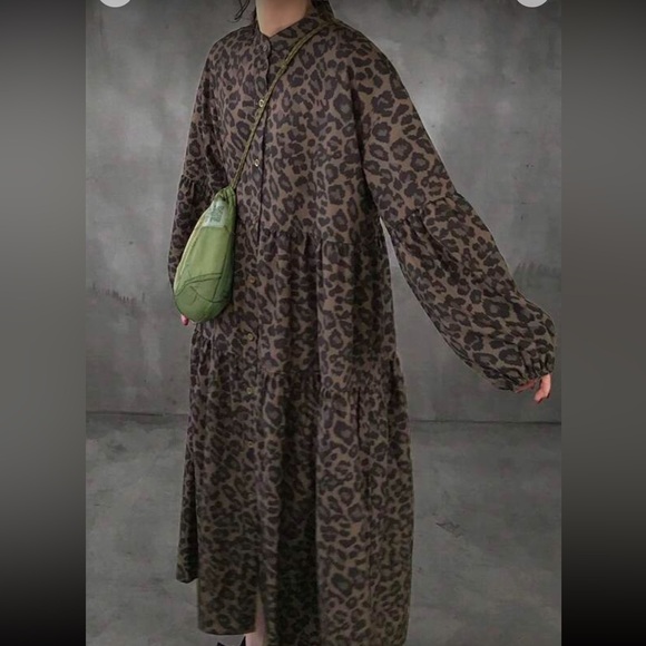 Leopard Print Maxi Dress - Picture 1 of 5